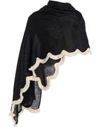 Posse - Essie Scallop-Fringed Linen Wrap - Lyst