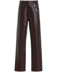 Agolde - Lana Leather Straight-leg Pants - Lyst