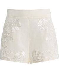 Jonathan Simkhai - Sammie Embroidered Linen-Blend Shorts - Lyst