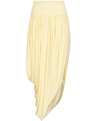 Alaïa - Twisted Jersey Midi Skirt - Lyst