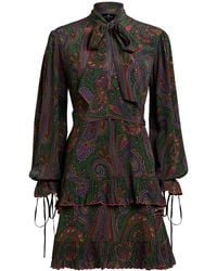 Etro - Printed Knee-Length Dress - Lyst