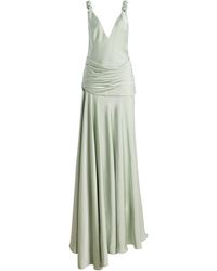 Arcina Ori - Madalena Ruffled Satin Maxi Dress - Lyst