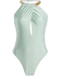 Jonathan Simkhai - Bindi Draped Jersey One-Piece Swimsuit - Lyst