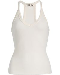 ÉTERNE - Ribbed Jersey Racerback Tank Top - Lyst