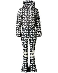 Perfect Moment - Polar Flare Houndstooth Down Ski Suit - Lyst