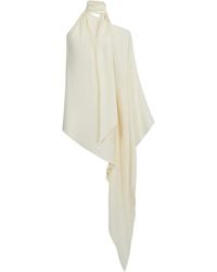 ‎Taller Marmo - Atlas Scarf-Neck Crepe Cady Mini Dress - Lyst