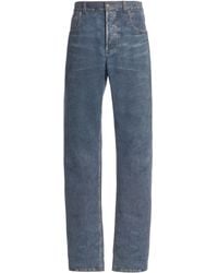Bottega Veneta - Denim-printed Leather Trousers - Lyst