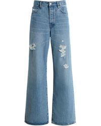 FRAME - The Loose Rigid Mid-Rise Wide-Leg Jeans - Lyst