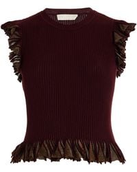 Ulla Johnson - Leila Sunburst-knit Top - Lyst