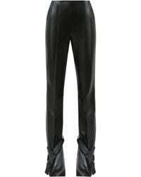 Matériel - Belt-Detailed Eco-Leather Straight-Leg Pants - Lyst