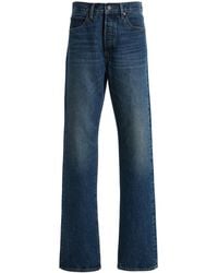 FRAME - X Sotheby's Vertical Rigid High-Rise Straight-Leg Jeans - Lyst
