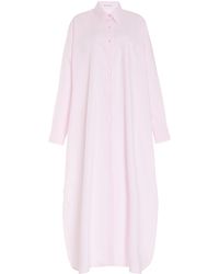 Frankie Shop - Avery Oversized Cotton-blend Maxi Shirt Dress - Lyst