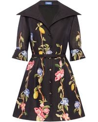 LEO LIN - Genevieve-Print Linen-Blend Button-Up Mini Dress - Lyst