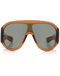 Bottega Veneta - Scudo Shield Acetate Sunglasses - Lyst