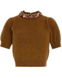 Ulla Johnson - Liv Embroidered Cashmere Sweater - Lyst