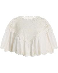 Sea - Sofia Embroidered Cotton Top - Lyst