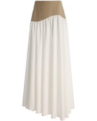 Sloan - Exclusive Long Wave Stretch-Crepe Skirt - Lyst