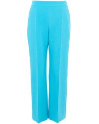 Chloé - Straight-Leg Wool Crepe Trousers - Lyst