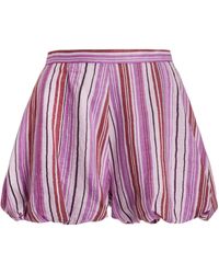 Lisa Marie Fernandez - Pouf Tufted Linen-blend Shorts - Lyst