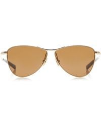Saint Laurent - Aviator-Frame Metal Sunglasses - Lyst