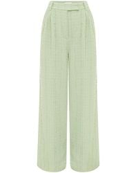 LEO LIN - Elisha Tweed Wide-Leg Pants - Lyst