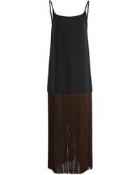 Alaïa - Fringe Cotton Slip Dress - Lyst