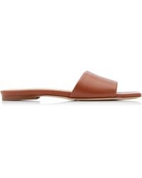 Aeyde Anna Leather Sandals - Brown