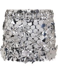 Rabanne - Metallic Chainmail Mini Skirt - Lyst