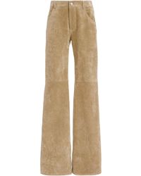 Chloé - Soft Crosta Leather Pants - Lyst