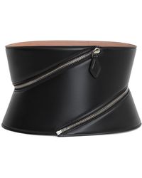 Alaïa - Zip Leather Corset Belt - Lyst