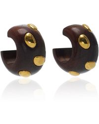 Lizzie Fortunato - Acacia Gold-plated Wood Earrings - Lyst