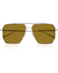 Bottega Veneta - Original Aviator-frame Metal Sunglasses - Lyst