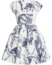 Erdem - Printed Cotton Mini Dress - Lyst