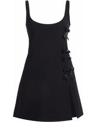 Giambattista Valli - Bow-embellished Crepe Mini Dress - Lyst