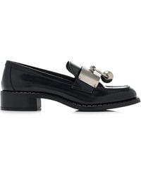 Prada - Metal-Detailed Leather Loafers - Lyst