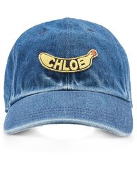 Chloé - Smile Denim Baseball Cap - Lyst