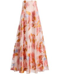 STAUD - Allyson Embroidered Tulle Maxi Dress - Lyst