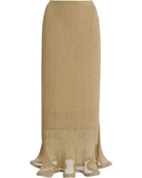 Jonathan Simkhai - Brighton Metallic Plisse Midi Skirt - Lyst