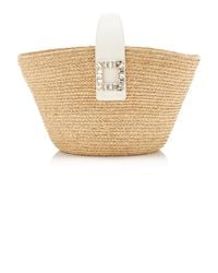 Roger Vivier - Viv Skate Raffia Top Handle Bag - Lyst