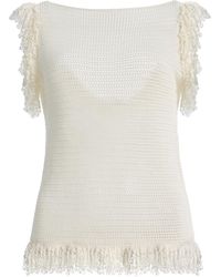 Paris Georgia Basics - Fringe Cotton Top - Lyst