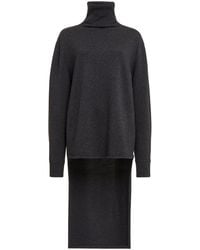 Givenchy - Long-back High-neck Wool-cashmere Sweater - Lyst