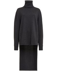 Givenchy - Long-back High-neck Wool-cashmere Sweater - Lyst