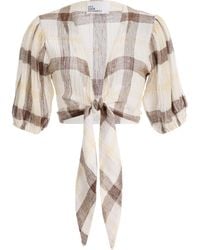 Lisa Marie Fernandez - Exclusive Pouf Linen-blend Gauze Top - Lyst