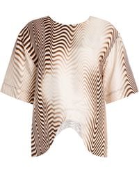 Niccolò Pasqualetti - Onda Zebra-Printed Silk Twill Top - Lyst
