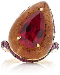 Anabela Chan - Beetroot Elixir 18k Yellow Gold Gem And Ruby Ring - Lyst