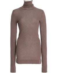 Lemaire - Seamlesss High-neck Wool Top - Lyst