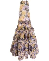 Zimmermann - Luna Ruffled Silk Maxi Dress - Lyst