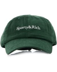Sporty & Rich - Cotton-corduroy Baseball Cap - Lyst