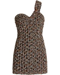 The Mannei Perth Crocheted One-shoulder Mini Dress - Multicolour