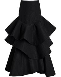 Rosie Assoulin - Lettuce Be Ruffled Cotton Maxi Skirt - Lyst